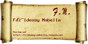 Földessy Mabella névjegykártya